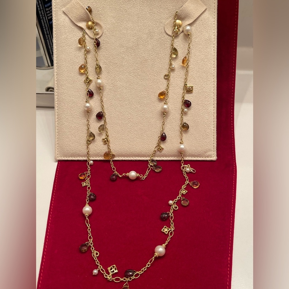 David Yurman 18K Multi Stone necklace